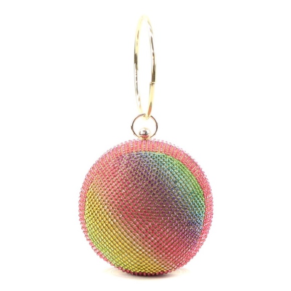 Fashion Rhinestone Ball Clutch Bag - Picture 4 of 4